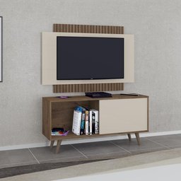 Rack com Painel TV até 50" com Pés Retrô Multimóveis CR45219 - 2