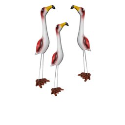 Flamingo Tio Garça de Cerâmica para Decorações Jardins - 1
