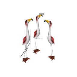 Flamingo Tio Garça de Cerâmica para Decorações Jardins - 2