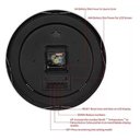 Ver imagem 5 de Relógio Analógico Parede Termômetro Higrômetro Decorativo Design Elegante Ambientes Casa Sala