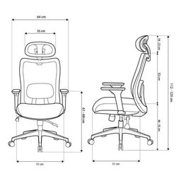 Cadeira de Escritório Elements Spaces Astra Pro V2 Cinza Material do Estofamento Mesh - 6