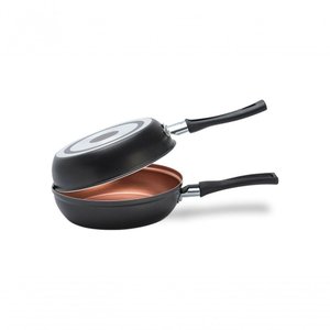 Omeleteira 16 Cm 330 Ml Revestimento Pro-flon Antiaderente Cor Cinza Range Linha Topázio Brinox