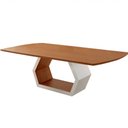 Ver imagem 1 de Mesa para Sala de Jantar Ane Off White com Cinamomo-cinamomo Imbuia