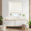 Ver mais imagens de Persiana Zebra Rolo Dupla 160x160 Bege Linho