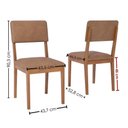 Ver imagem 3 de Mesa de Jantar Cacau com 6 Cadeiras Estofadas Sabia Corino Kaki Ornar