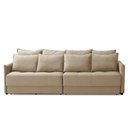 Ver imagem 5 de Sofá Sem Caixa Retrátil Reclinável 2,50m Carol Veludo Bege Adonai Estofados