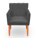 Ver imagem 5 de Kit 2 Poltronas Recepção Cecília Cinza Biselos Decor