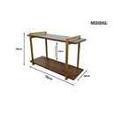 Ver imagem 2 de Nicho DUPLO metalon 70X20 AMAD ESCURO/DOURADO METALICO 02