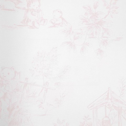Papel de Parede Toile de Jouy Rosa Chá Infantil Vinilico Lavável+ Cola Inclusa