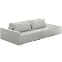 Ver imagem 1 de Sofá Ilha Modular para Sala 252cm com Puff Dublin K01 Linho Cinza - Lyam Decor