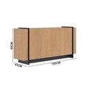 Ver imagem 4 de Aparador Buffet 4 Portas Oliwia 160cm Sala Jantar Pé Preto Fosco C04 - D'Rossi Cor Freijó