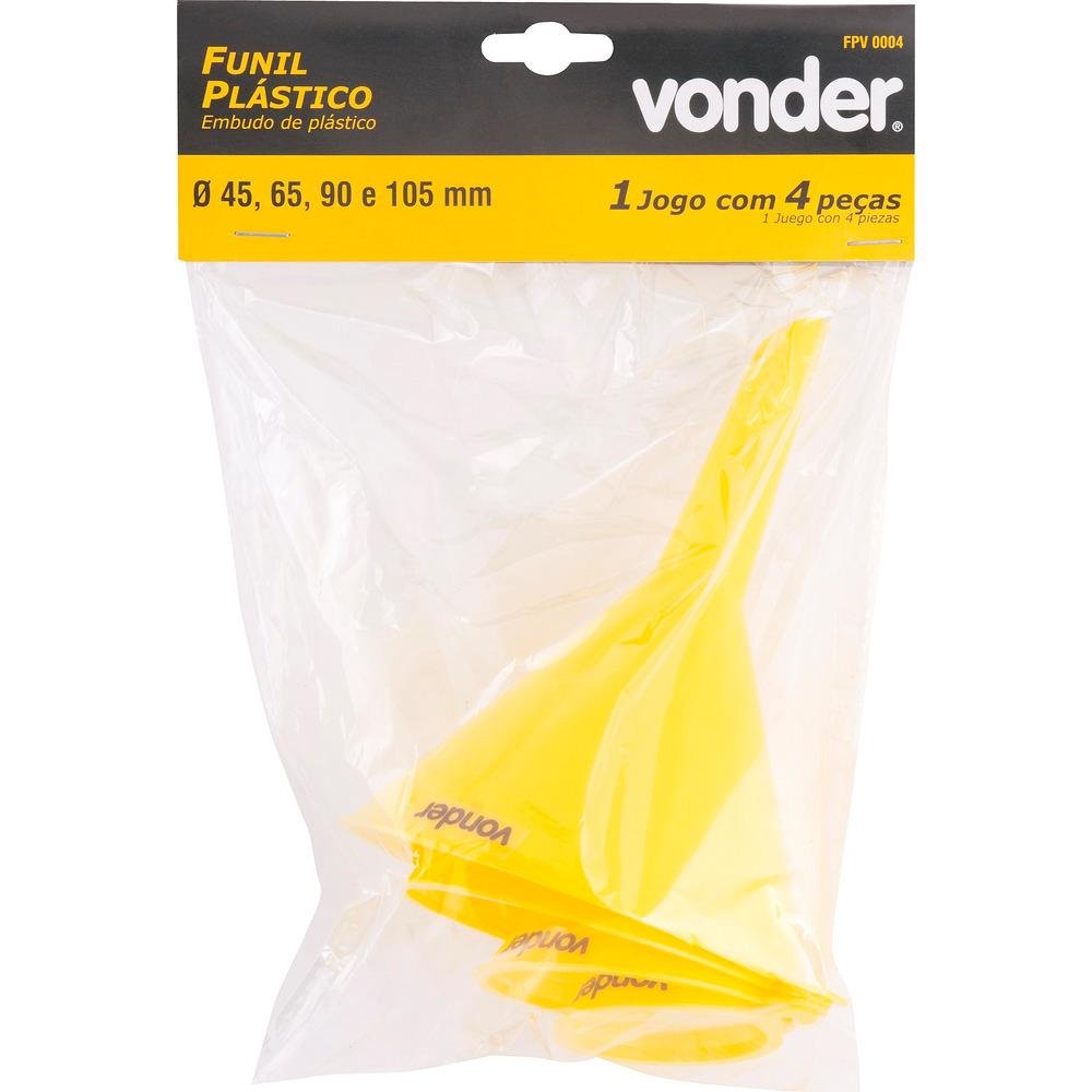 Jogo funil plástico com 4 peças fpv0004 - Vonder - 2