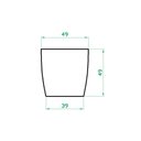 Ver imagem 2 de Vaso Planta 50x50 Oval Moderno Polietileno - FERRUGEM 017