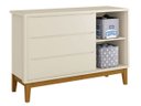 Ver imagem 5 de Cômoda Sapateira Classic New Areia Fosco com Madeira - Reller
