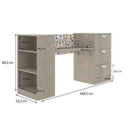 Trocador De Bebê Ou Escrivaninha Infantil Regulável Be Mobiliário - 3