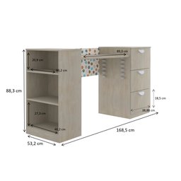 Trocador De Bebê Ou Escrivaninha Infantil Regulável Be Mobiliário - 4