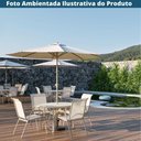 Ver imagem 3 de Ombrelone Central Paraty Bali Fratini 270 Cm (largura) sem Base em Alumínio Fendi Capa Poliéster