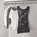 Ver imagem 3 de Cabide Organizador Porta Joias e Bijuterias Multiuso 2 em 1 Saco para Pendurar no Armario Guarda Rou