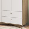 Guarda Roupa Infantil 3 Portas Aft004 Aveiro Oak Branco Comm - 7