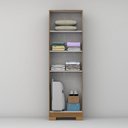 Ver imagem 5 de Armário Multiuso 2 Portas com Chave e Pés Versatile Cinamomo/Off White