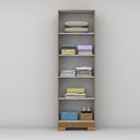 Ver imagem 6 de Armário Multiuso 2 Portas com Chave e Pés Versatile Cinamomo/Off White