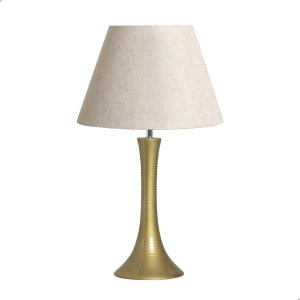 Abajur Dourado Grande para Decoração de Sala Paris com Cúpula