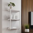 Ver imagem 1 de Nicho De Parede Industrial 3 Prateleiras Milão - Branco