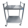 Carrinho Auxiliar Aço Inox com 2 Prateleiras e 2 Puxadores - 70x50x95cm - Brascool - 2