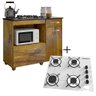 Kit Balcão Violeta com Cooktop Branco 4 Bocas Bivolt - 1