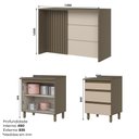 Ver imagem 7 de Kit Ilha Gourmet Connect com Balcões 80cm e 60cm Duna-Cristal Móveis Henn Duna-Cristal