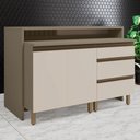 Ver imagem 2 de Kit Ilha Gourmet Connect com Balcões 80cm e 60cm Duna-Cristal Móveis Henn Duna-Cristal