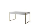 Ver imagem 2 de Mesa Industrial Filadélfia 120x75 Ferro Dourado Tampo Branco