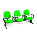 Ver imagem 1 de Cadeira em Longarina para Escolas Linha Uno Verde