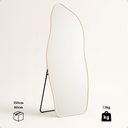 Ver imagem 6 de Espelho Grande Corpo Inteiro com Moldura Metal Orgânico Decorativo 150x60cm Luxo