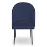Kit 04 Cadeiras de Jantar Virginia Sued Azul Marinho Pés de Ferro Preto - Dclasse Decor - 2
