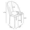 Ver imagem 5 de Kit 04 Cadeiras de Jantar Virginia Sued Azul Marinho Pés de Ferro Preto - Dclasse Decor