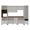 Ver imagem 4 de Cozinha Modulada Cristal 320 Cm Conjunto Provençal Completo Cor:branco com Ébano