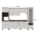 Ver imagem 3 de Cozinha Modulada Cristal 320 Cm Conjunto Provençal Completo Cor:branco com Ébano