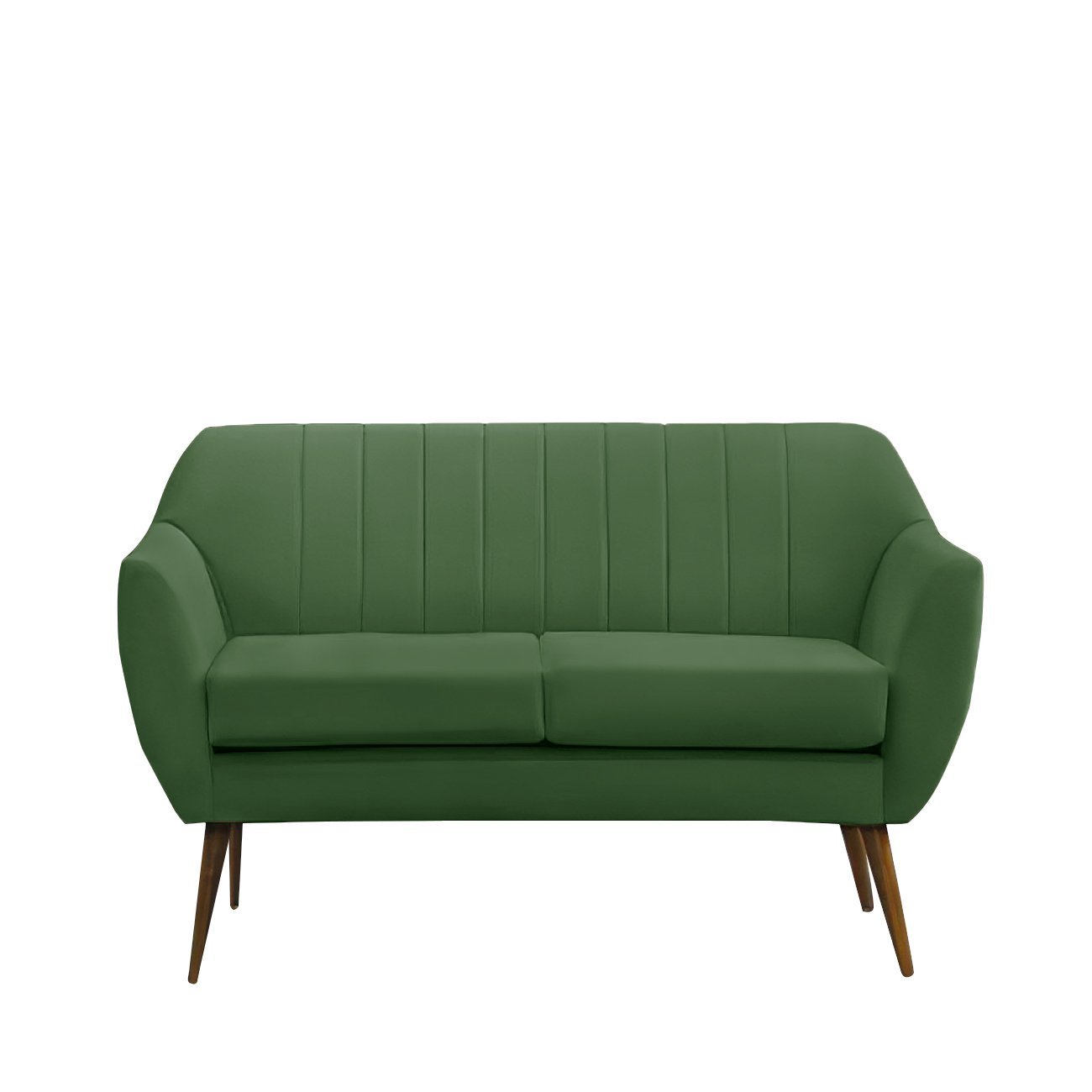 Poltrona Namoradeira Luisa Suede Verde - Lares Decor