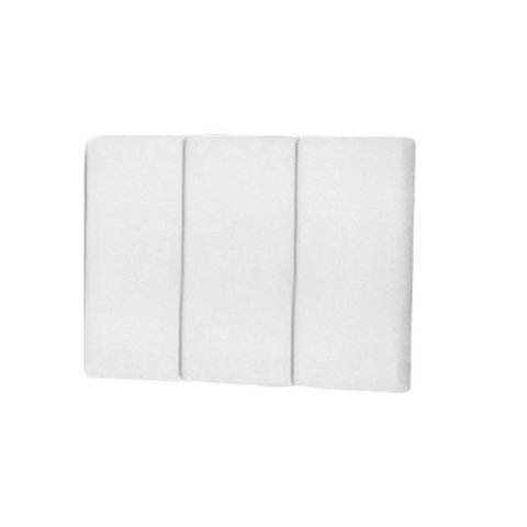 Cabeceira de Cama Solteiro Dubai 90cm - Branco Courino