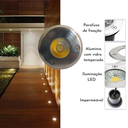 Ver imagem 3 de Kit 3 Balizadores Led Cob 3w Ip66 Bivolt Spot Luz Branco Quente de Embutir em Trilhas Piso Chão Gram