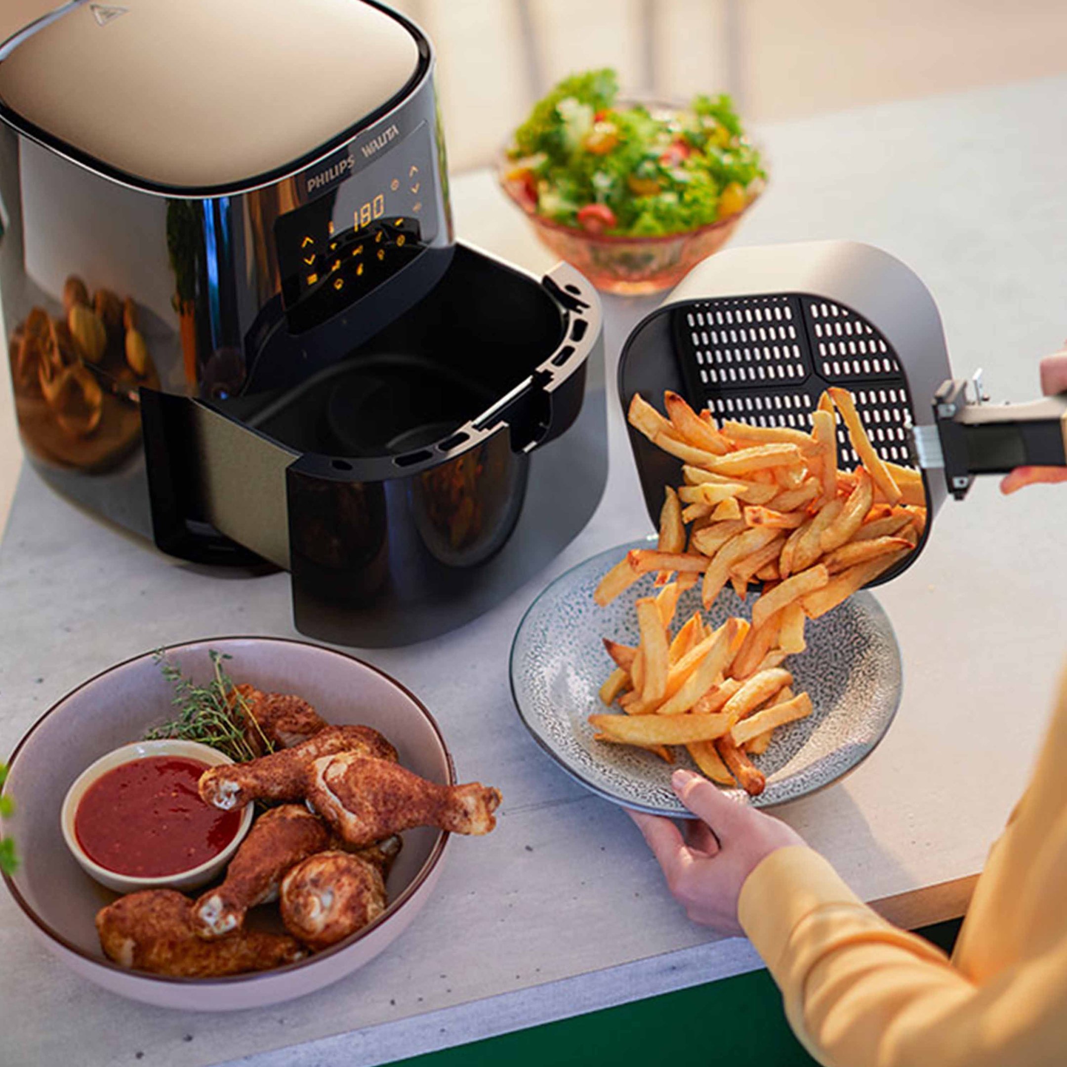 Fritadeira Elétrica Airfryer High Connect Gold Philips Walita | 127V - 3