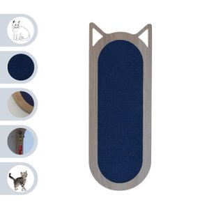 Arranhador Gato Piso Parede Modelo Frajola Médio - Amadeirado - Azul