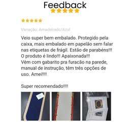 Arranhador Gato Piso Parede Modelo Frajola Médio - Amadeirado - Azul - 6