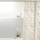Ver imagem 1 de Cortina para Box Banheiro Peva Antimofo 180x160cm - Flores Brancas