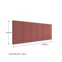 Ver imagem 3 de Cabeceira Cama de Casal Queen 1.60 Lisa - Gt Magazine:rosa
