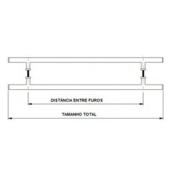 Puxador De Porta Tubular Curvo Lateral Preto 1.00 Metro - 4