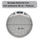 Ver imagem 6 de Bandeja Inox Redonda Multiuso Garçom Bar Restaurante 35 Cm