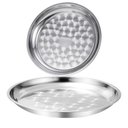 Ver imagem 1 de Bandeja Inox Redonda Multiuso Garçom Bar Restaurante 35 Cm