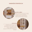 Ver imagem 7 de Buffet com Cristaleira 4 Peças com LED e Espelho Organic Bege/Sand/Nature